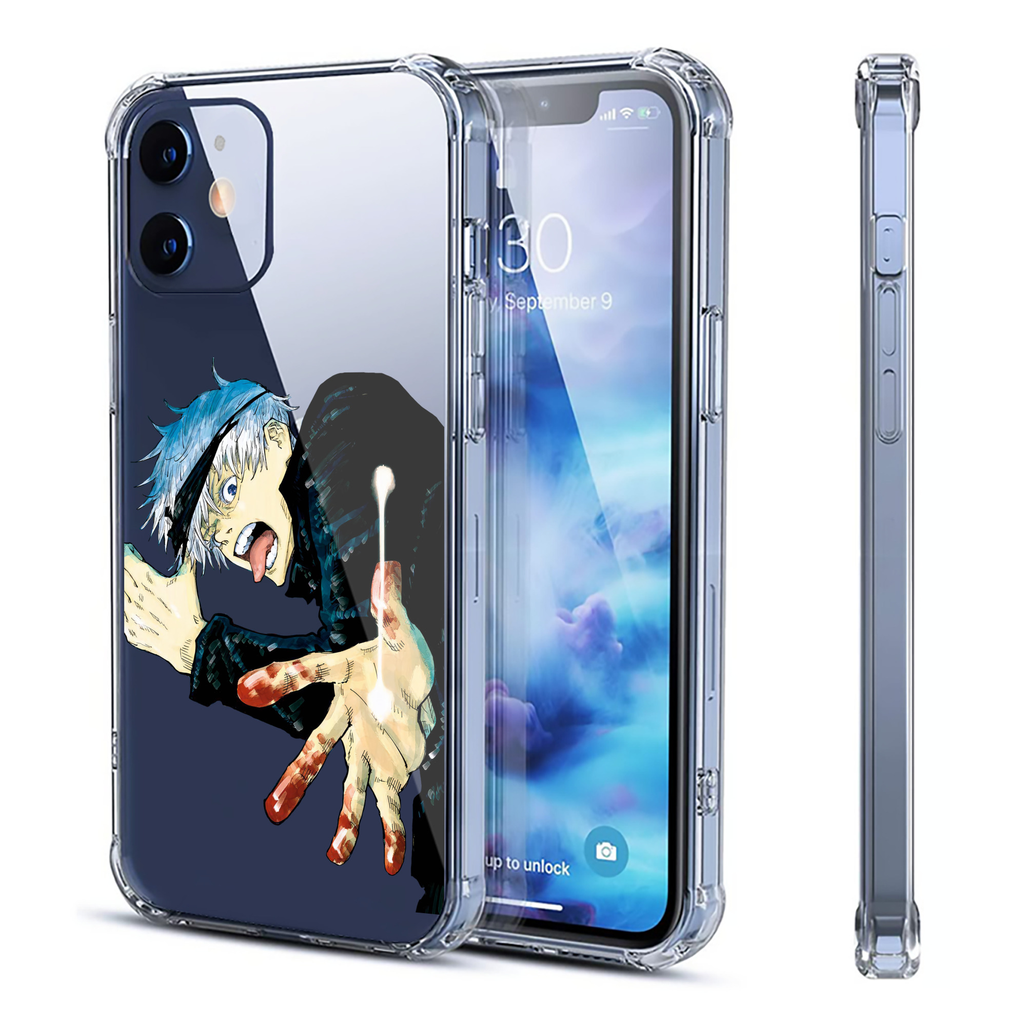 （画像用） 呪術廻戦 Jujutsu Kaisen 【iPhone 12シリーズ対応】透明スマホケース（クリアソフトケース）